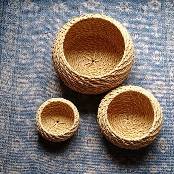 Handmade Other - "FINAL"  BASKETS  3 Hand Crafted Baskets.  A Galley purchase